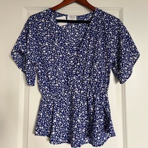 Floral V-Neck Peplum